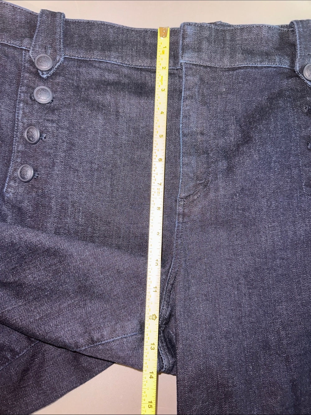 TALBOTS Womens' Marina Dark Wash Cropped Straight Leg Sailor Jeans Size 16P EUC - Picture 6 of 10